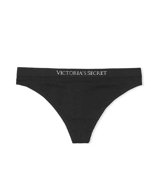 Бесшовные трусики-стринги Victoria's Secret 11220711 черные